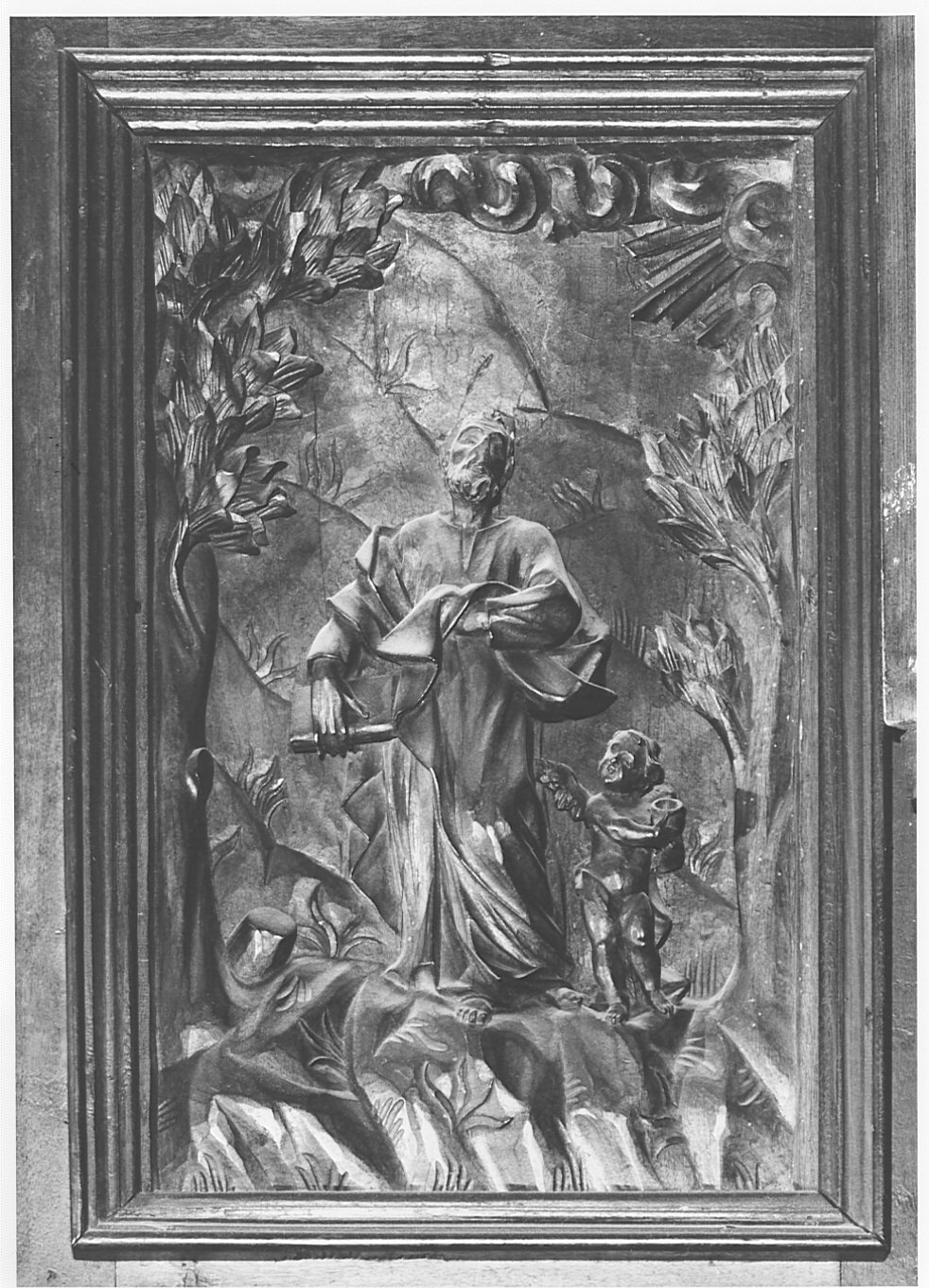 San Matteo Evangelista (rilievo, elemento d'insieme) - bottega lombarda (sec. XVII)