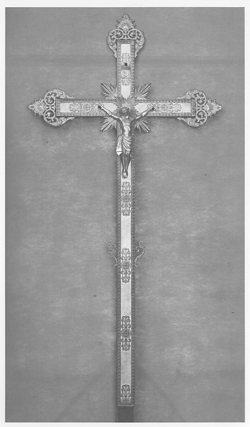croce processionale, opera isolata - bottega lombarda (inizio sec. XX)