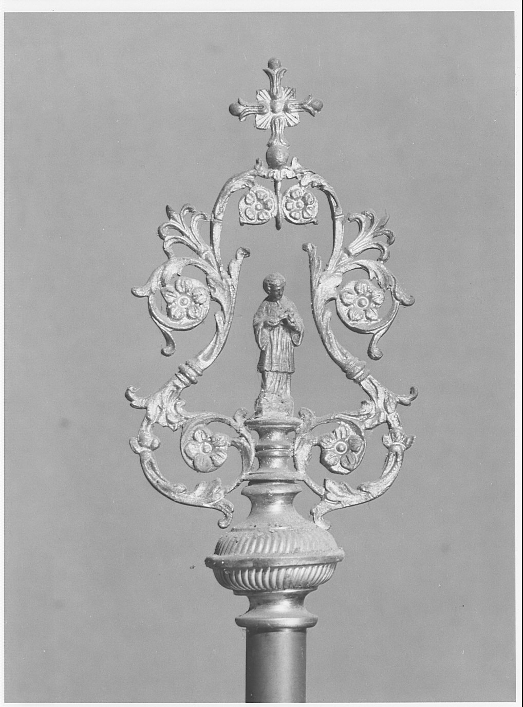 mazza processionale, serie - bottega lombarda (inizio sec. XX)