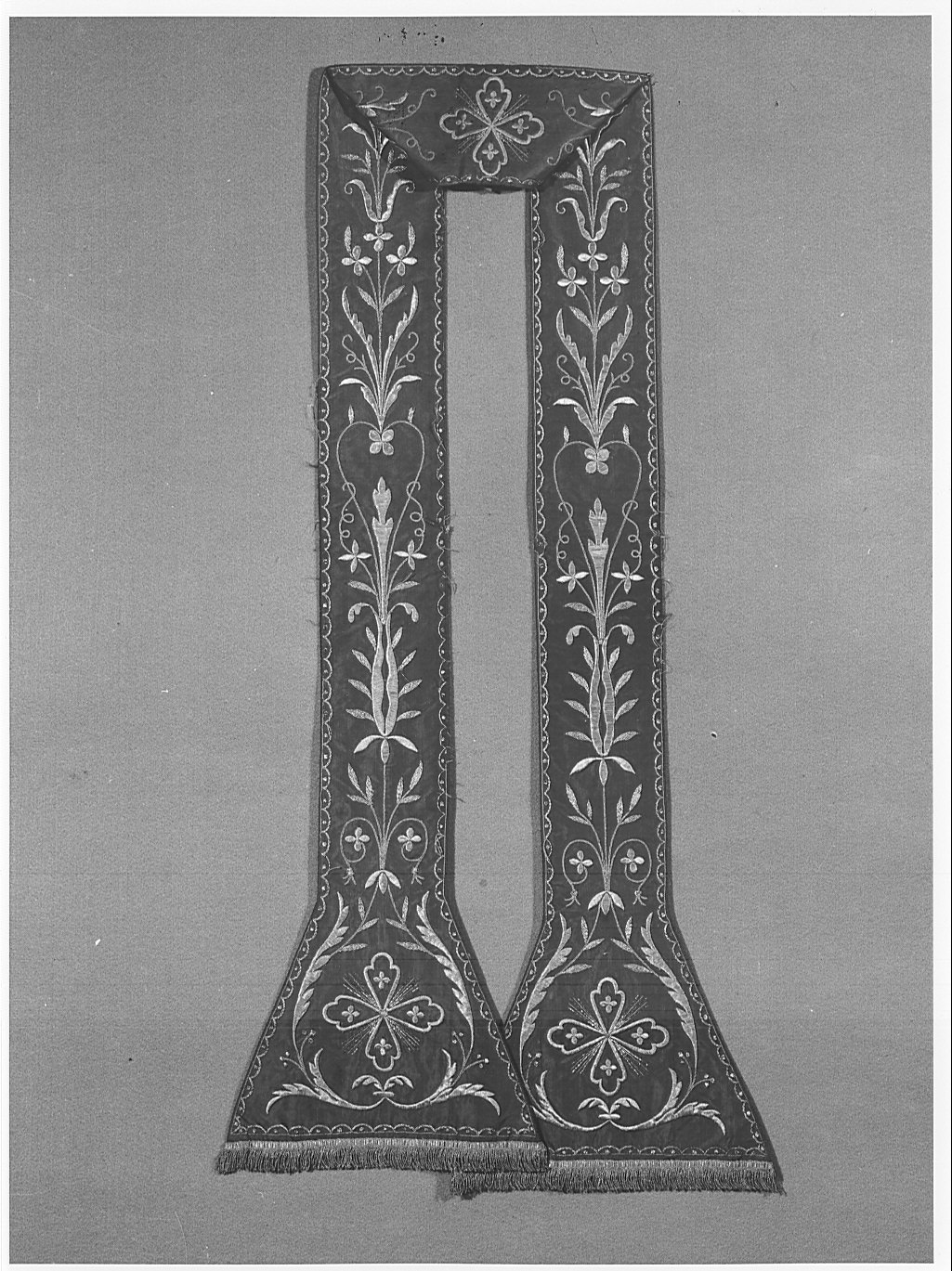 stola, opera isolata - manifattura lombarda (fine/inizio secc. XIX/ XX)