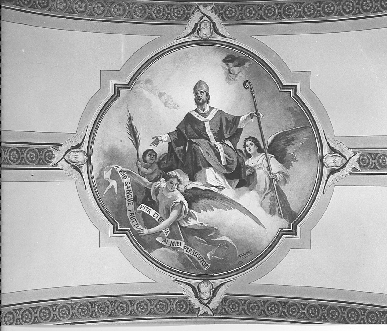 San Cassiano (dipinto murale, elemento d'insieme) di Rivetta Romeo (sec. XX)