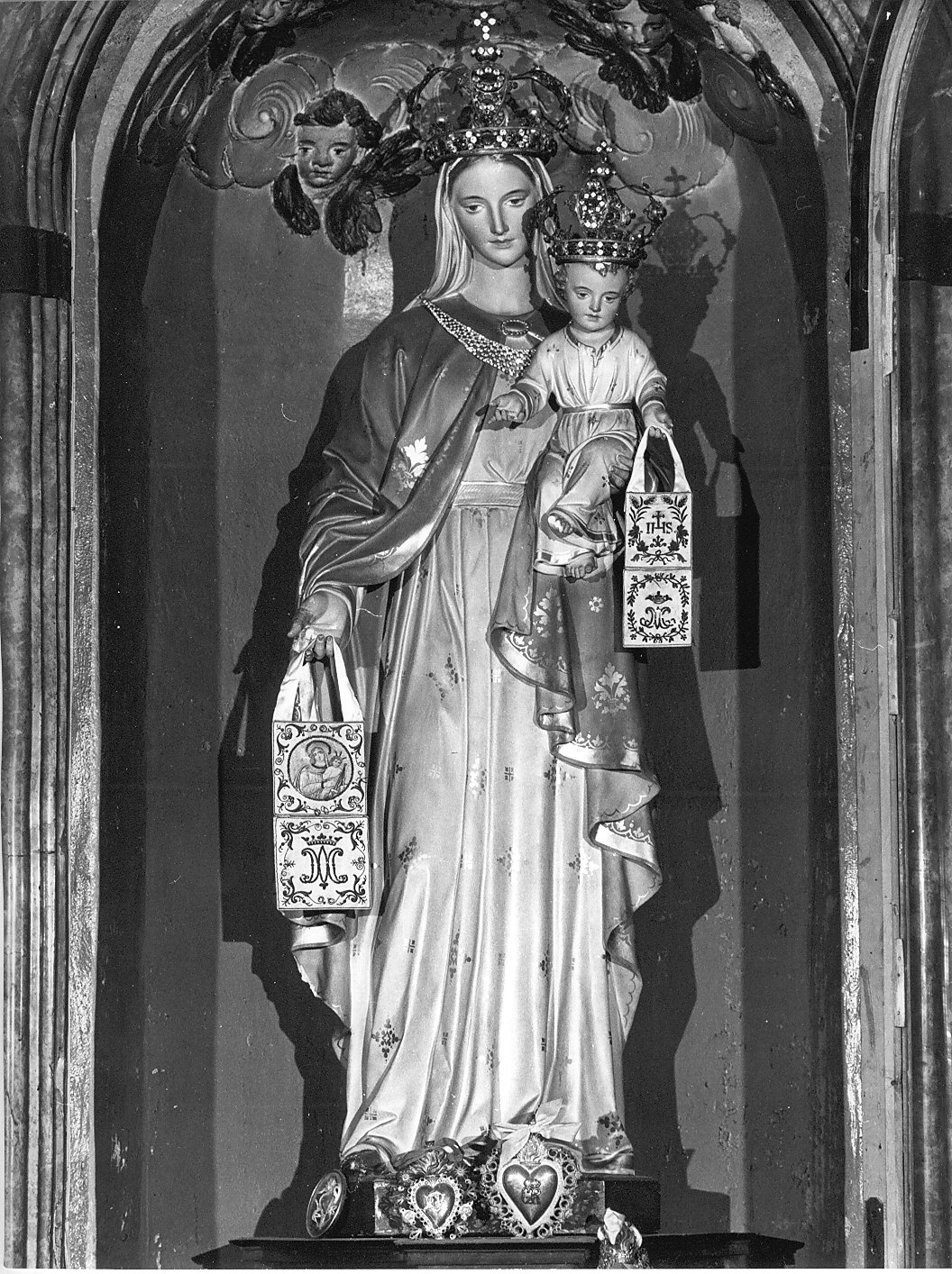 Madonna del Carmelo (statua, elemento d'insieme) - bottega comasca (sec. XIX)
