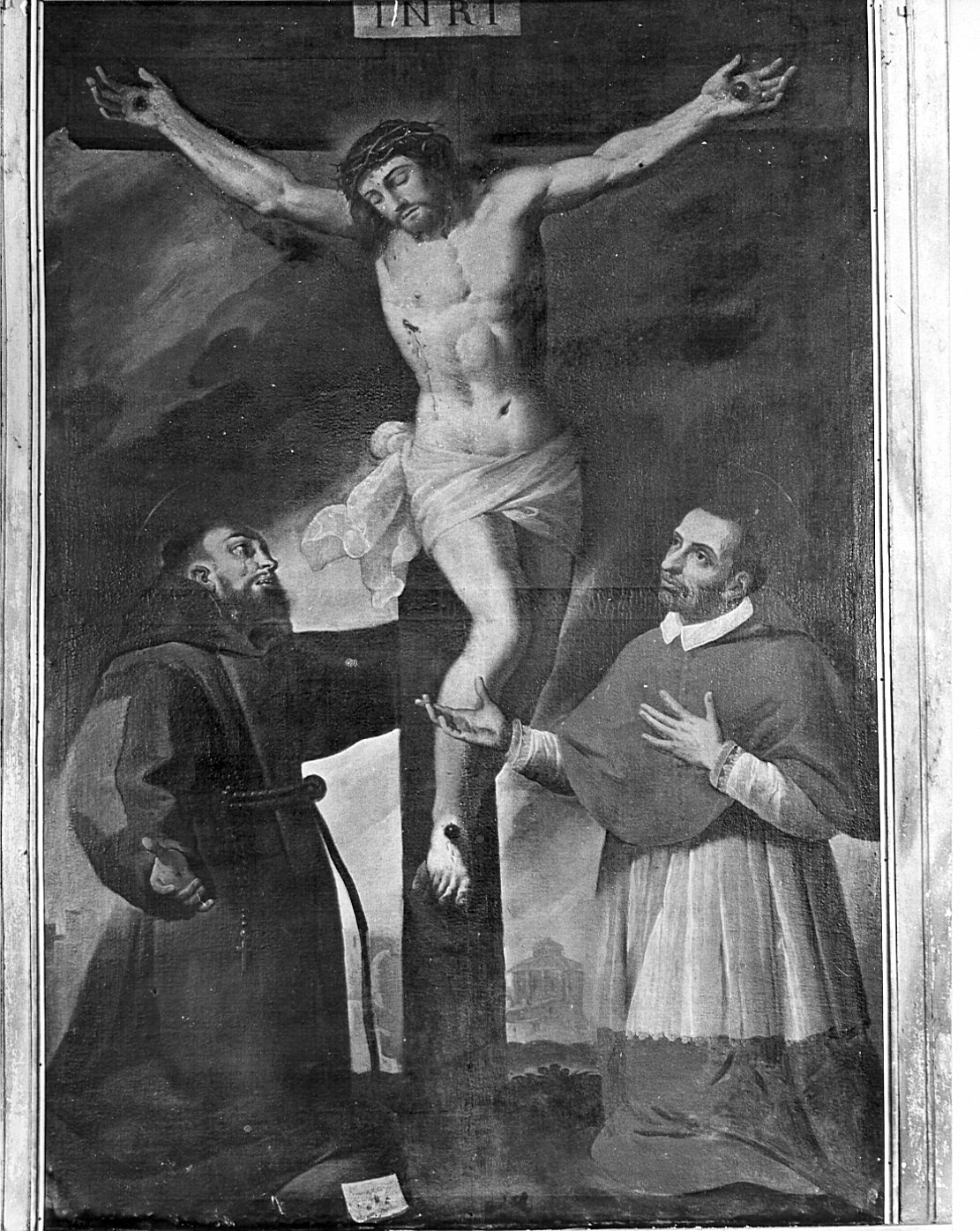 San Carlo Borromeo e Sant'Antonio abate (dipinto) - ambito lombardo (sec. XVII)
