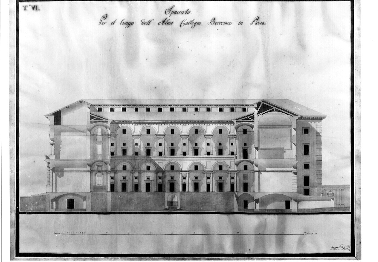 disegno architettonico, opera isolata di Pollak Giuseppe (sec. XIX)