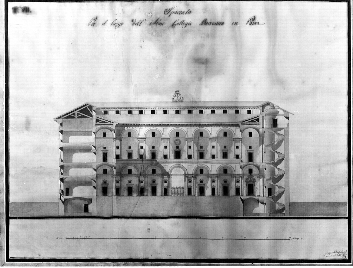 disegno architettonico, opera isolata di Pollak Giuseppe (sec. XIX)