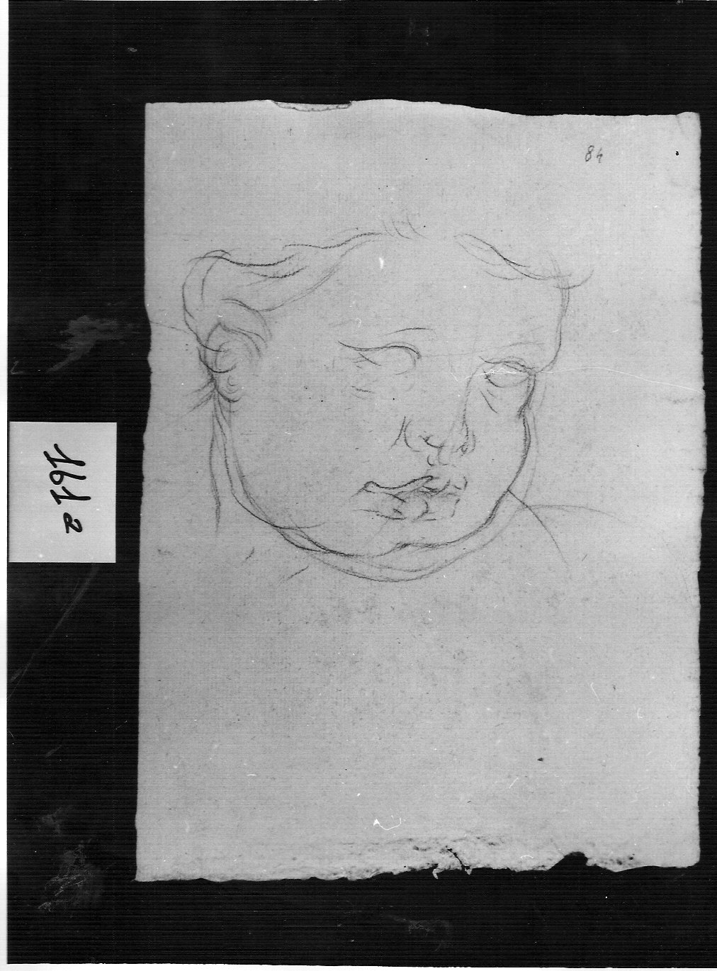 testa di bambino (disegno, opera isolata) - ambito lombardo (sec. XVIII)