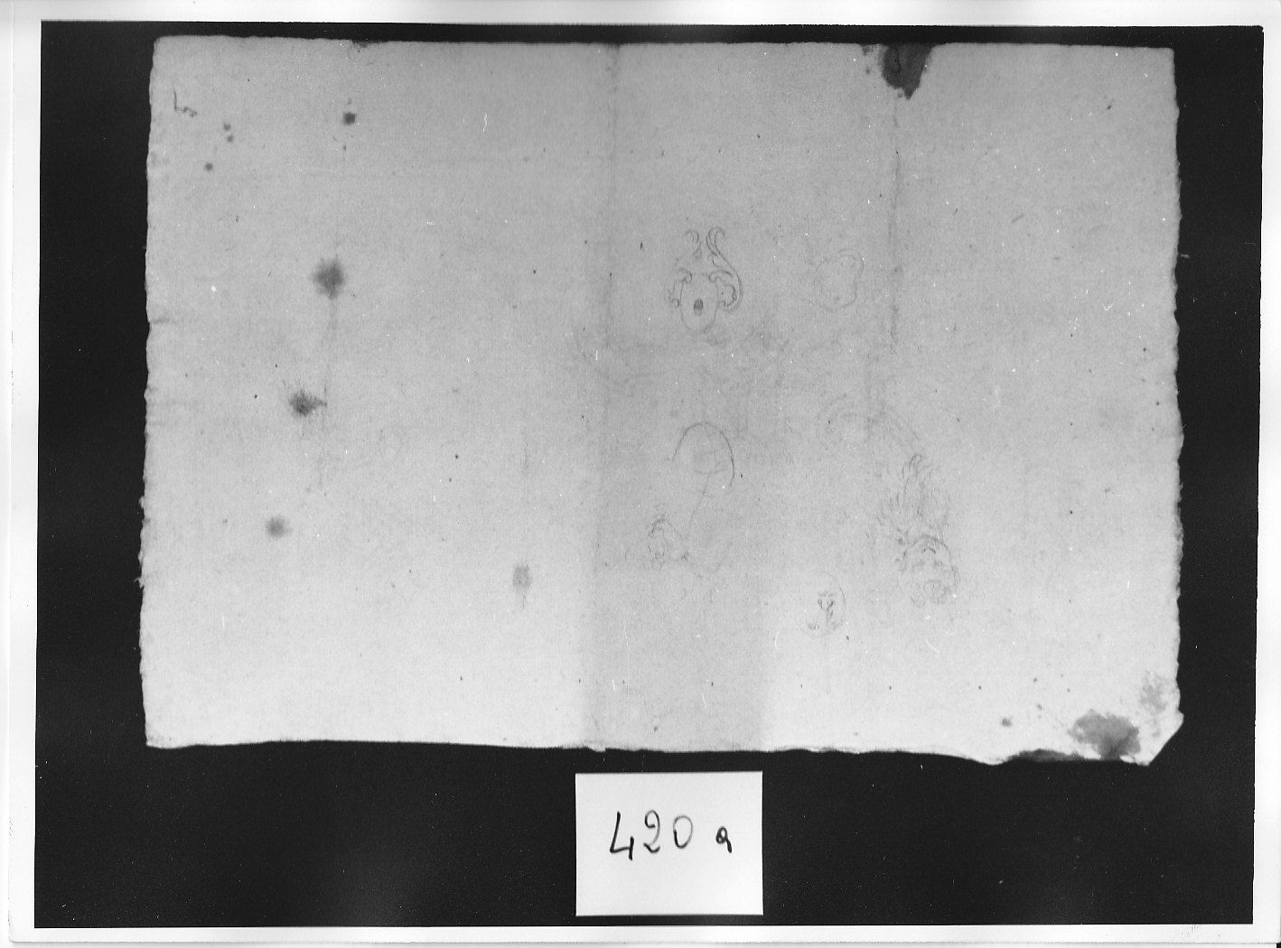 Due particoalri di inferiata (disegno architettonico, opera isolata) di Ligari Pietro (attribuito) (prima metà sec. XVIII)