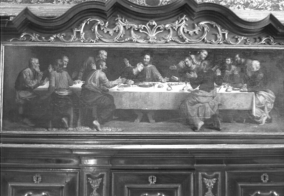 ultima cena (dipinto) di Garberini G.B (attribuito) (sec. XIX)
