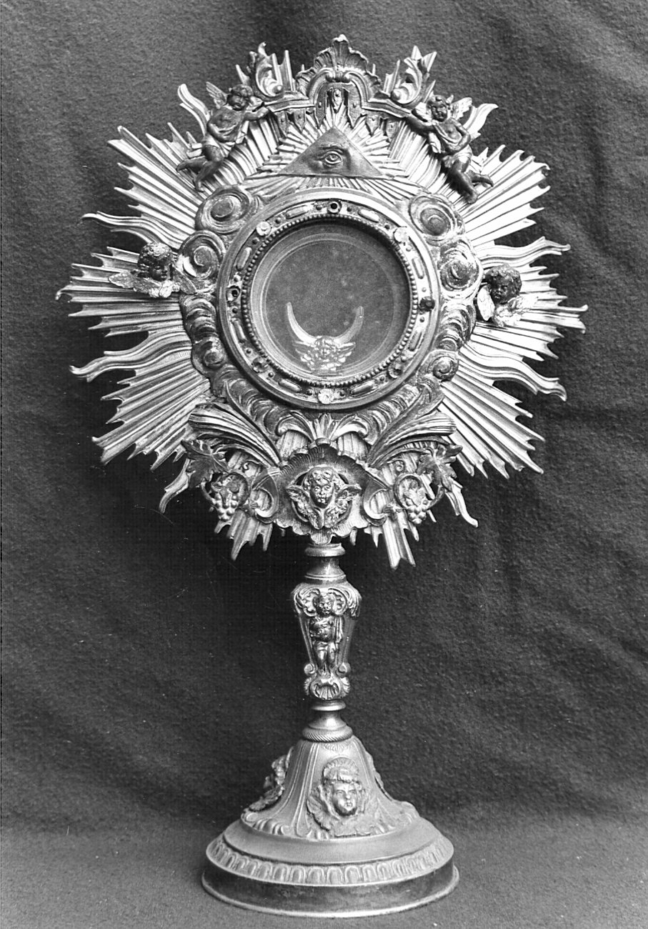 ostensorio - a raggiera - bottega pavese (sec. XIX)