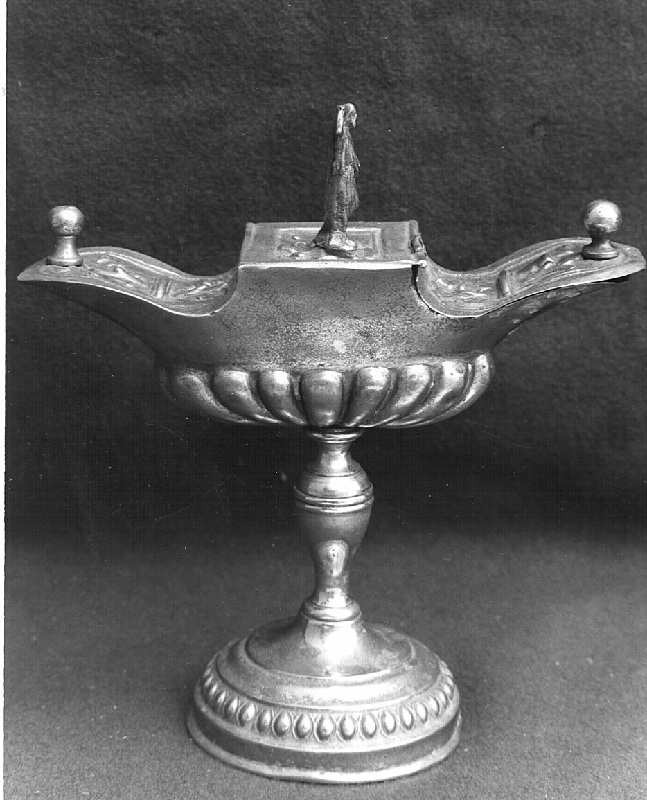 navicella portaincenso - a doppia valva - bottega lombarda (secc. XVIII/ XIX)