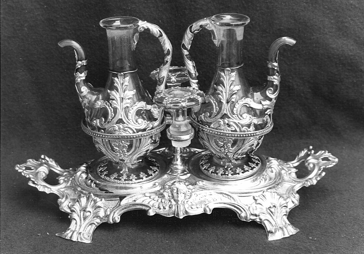 servizio di ampolline, insieme - bottega lombarda (metà sec. XIX)