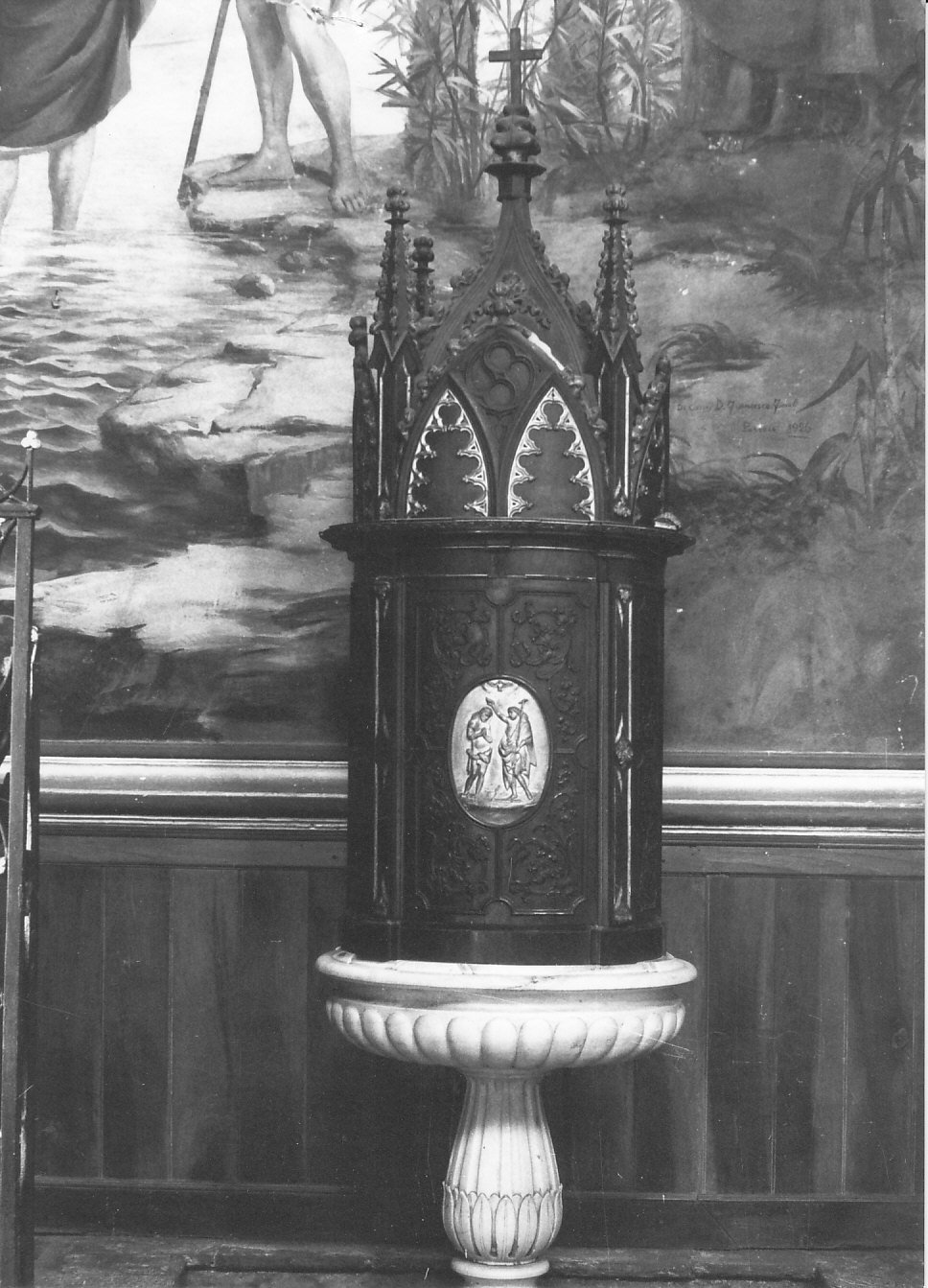 fonte battesimale, opera isolata - bottega lombarda (sec. XIX)