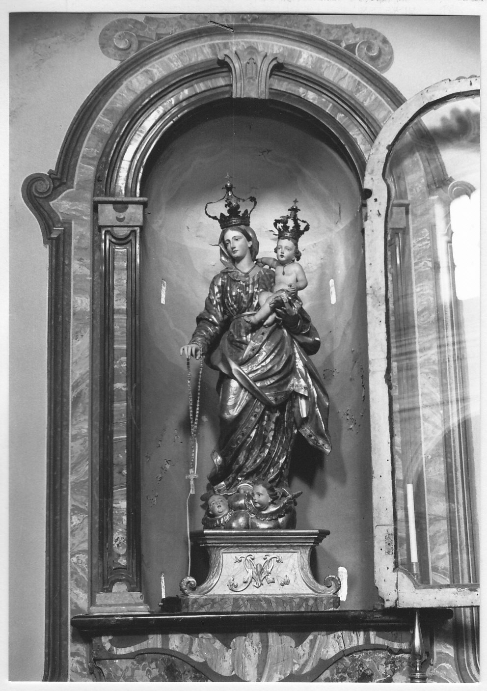 Madonna con Bambino (scultura processionale, opera isolata) - bottega lombarda (sec. XVIII)