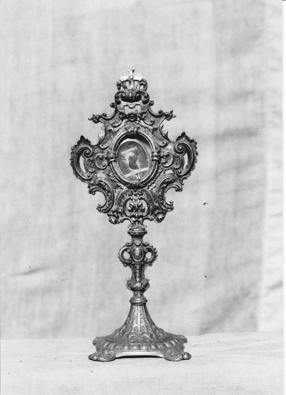 reliquiario - a ostensorio, opera isolata - bottega lombarda (sec. XIX)