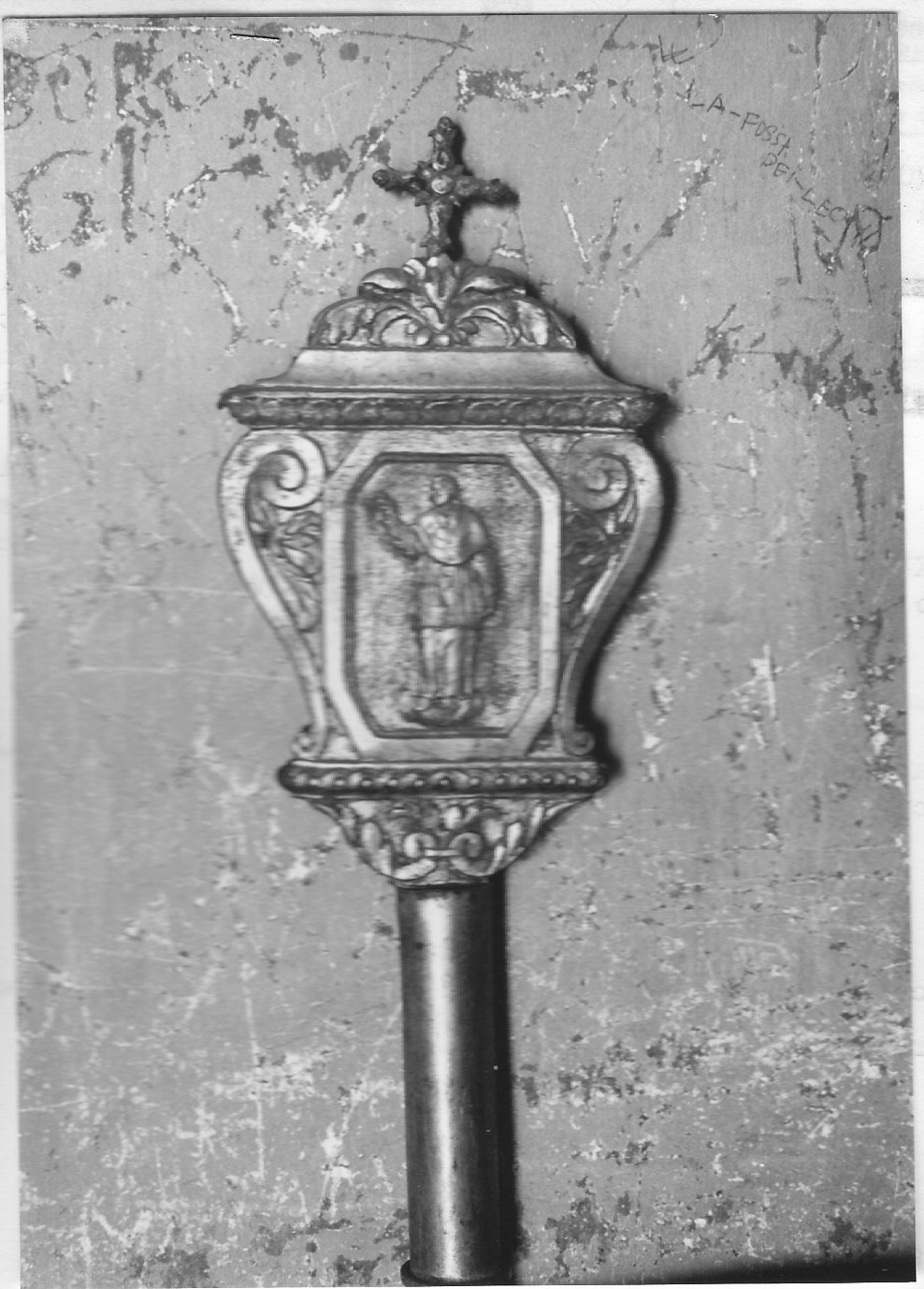 mazza processionale, coppia - bottega lombarda (secc. XVIII/ XIX)