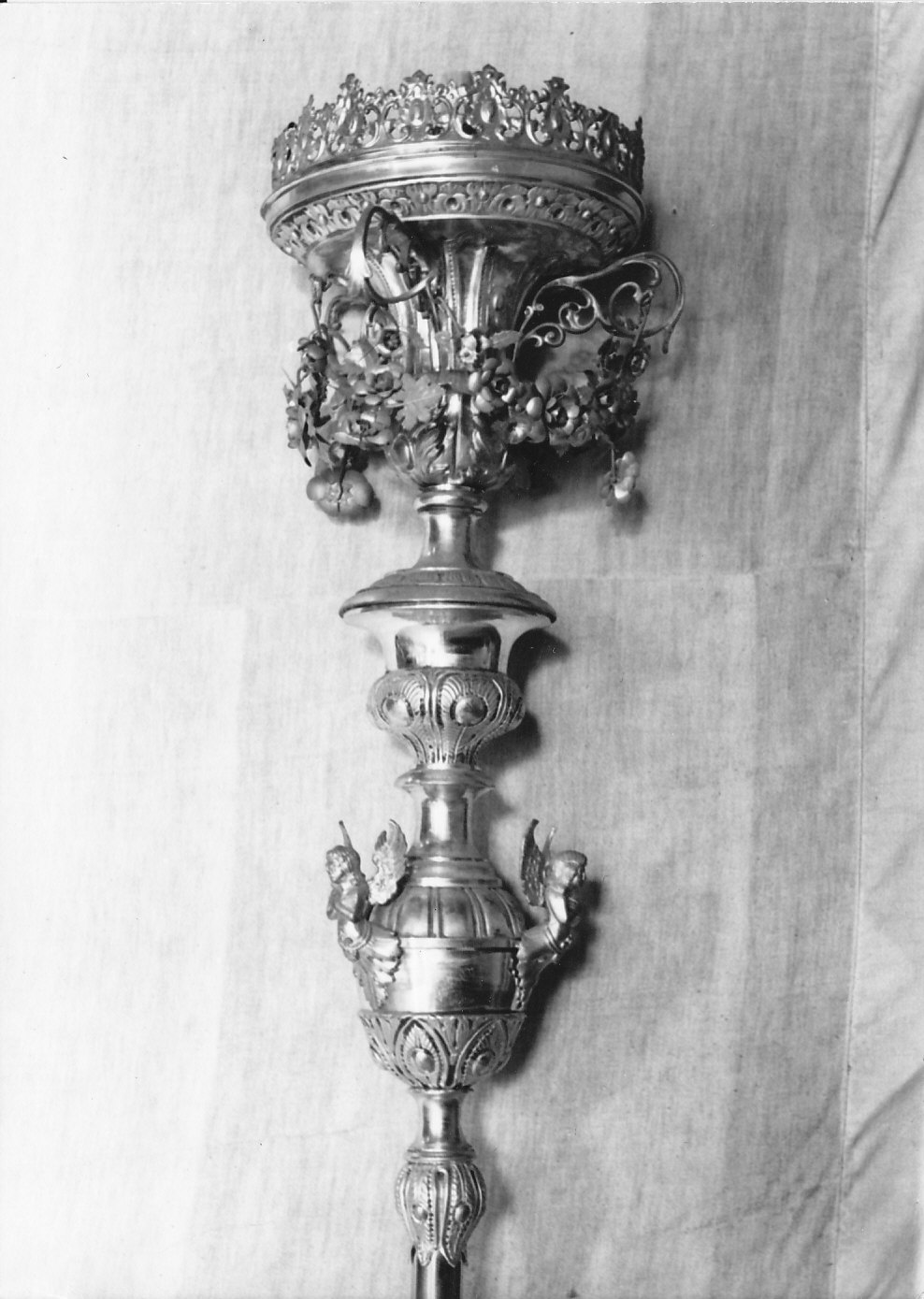 lanterna processionale - candelabro portatile, serie - bottega lombarda (sec. XIX)