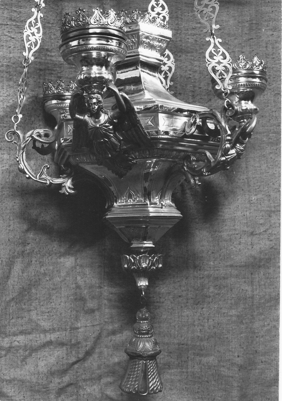 lampada da chiesa, coppia - bottega lombarda (sec. XIX)