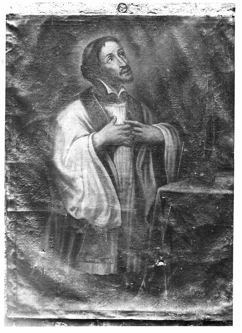 San Francesco in adorazione (dipinto) - ambito lombardo (fine/inizio secc. XVII/ XVIII)