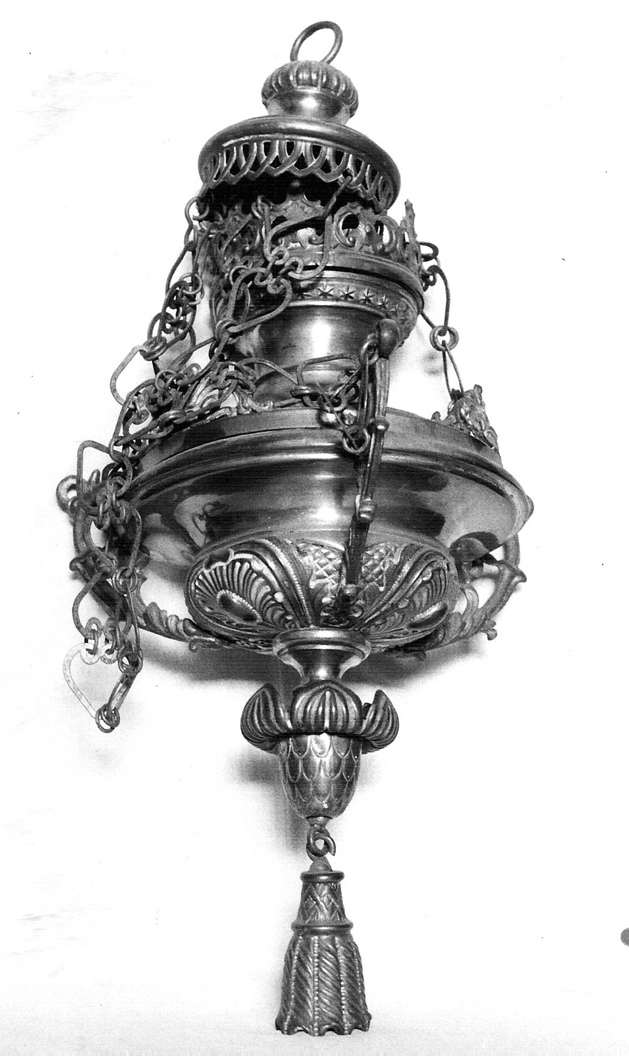 lampada pensile, serie - bottega lombarda (seconda metà sec. XIX)