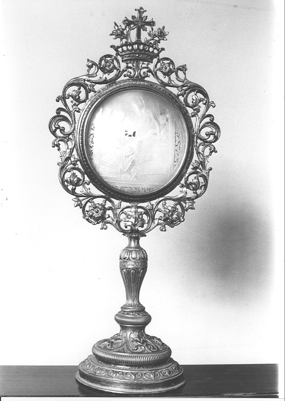 reliquiario - a ostensorio, opera isolata - bottega lombarda (fine/inizio secc. XIX/ XX)