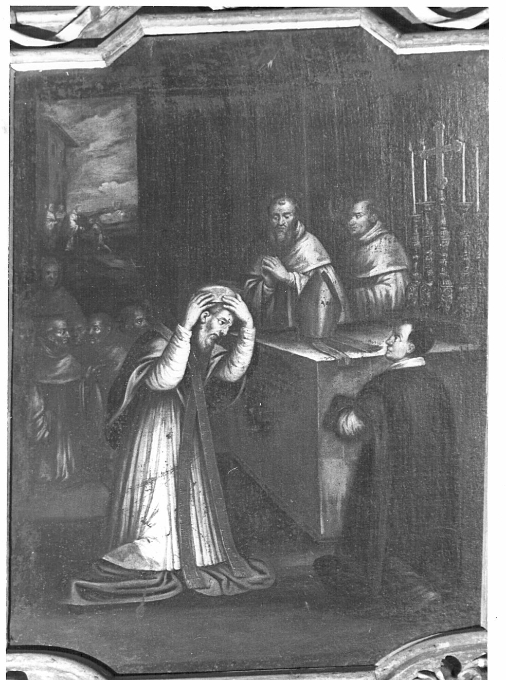 episodi della vita di San Bernardo (dipinto) - ambito lombardo (fine/inizio secc. XVII/ XVIII)