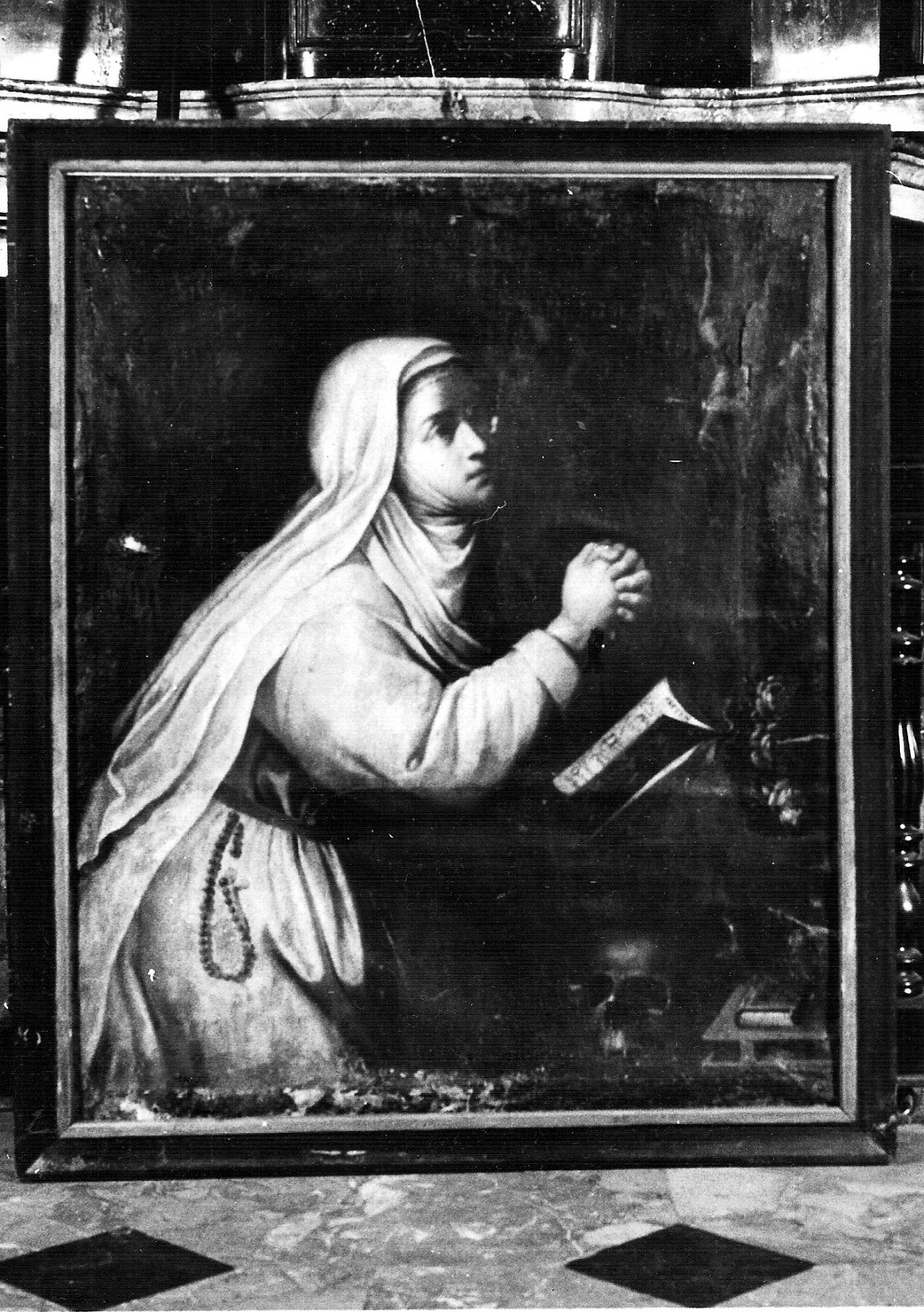 Santa Chiara (dipinto, opera isolata) - ambito lombardo (fine sec. XVII)