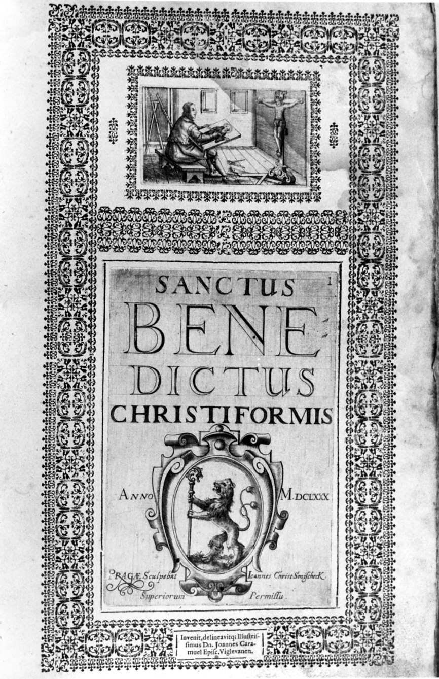 Storie della vita di Gesù/ storie della vita di San Benedetto (stampa, serie) di Smischeck Ioannes Christ, Lobkowitz Caramuel Juan (sec. XVII)