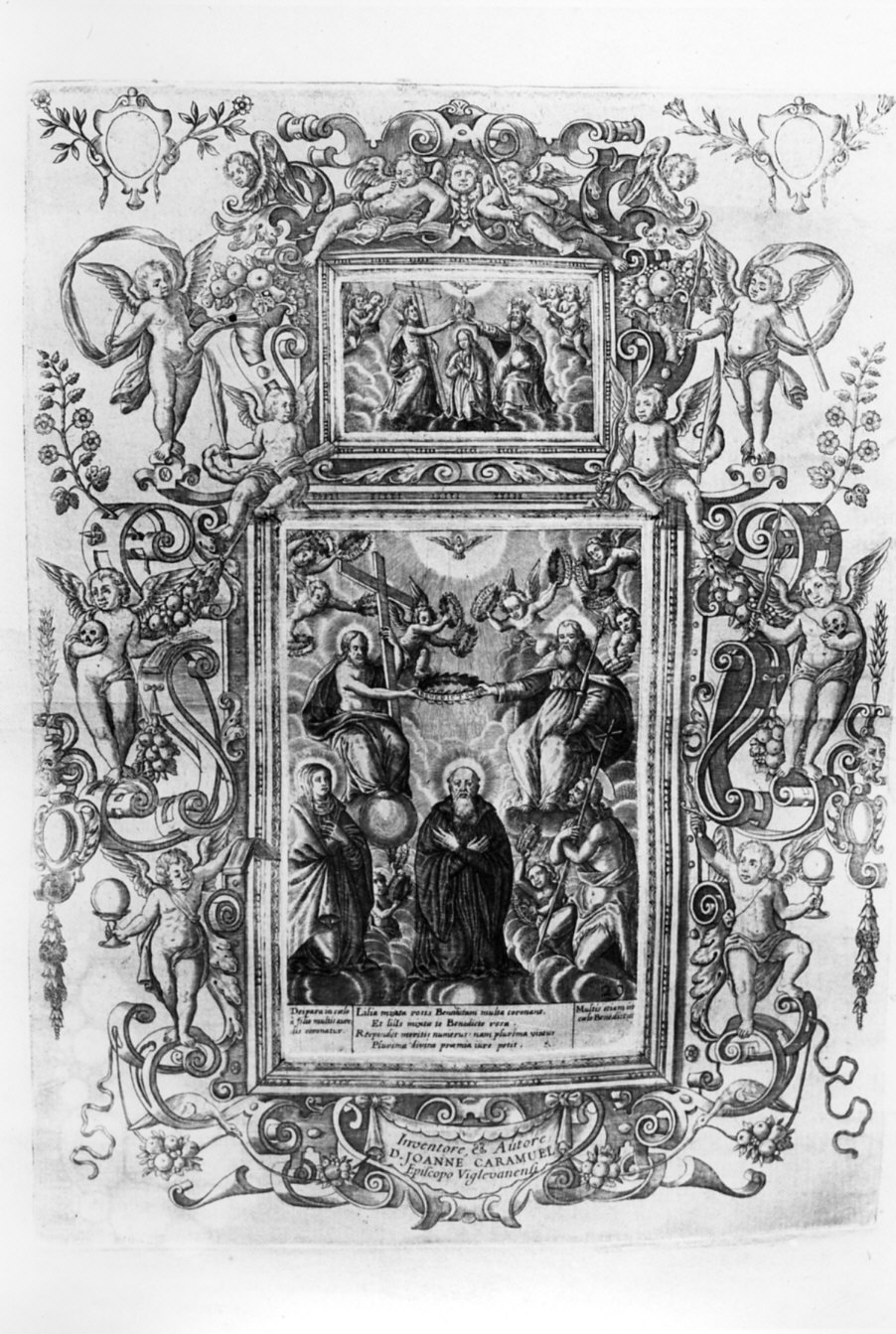 Storie della vita di Gesù/ storie della vita di San Benedetto (stampa, serie) di Smischeck Ioannes Christ (attribuito), Lobkowitz Caramuel Juan (sec. XVII)