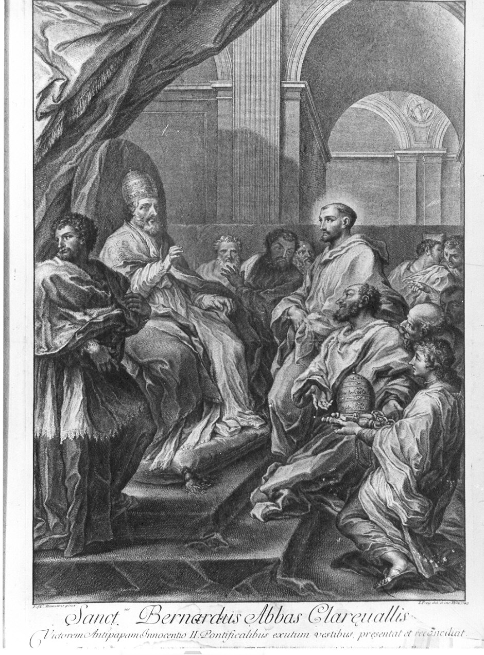 San Bernardo da Chiaravalle (stampa) - ambito italiano (sec. XVIII)