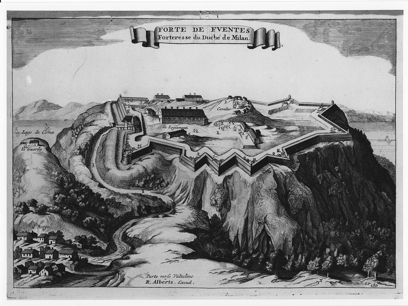 Il Forte di Fuentes (stampa) di Albertis R (sec. XVII)