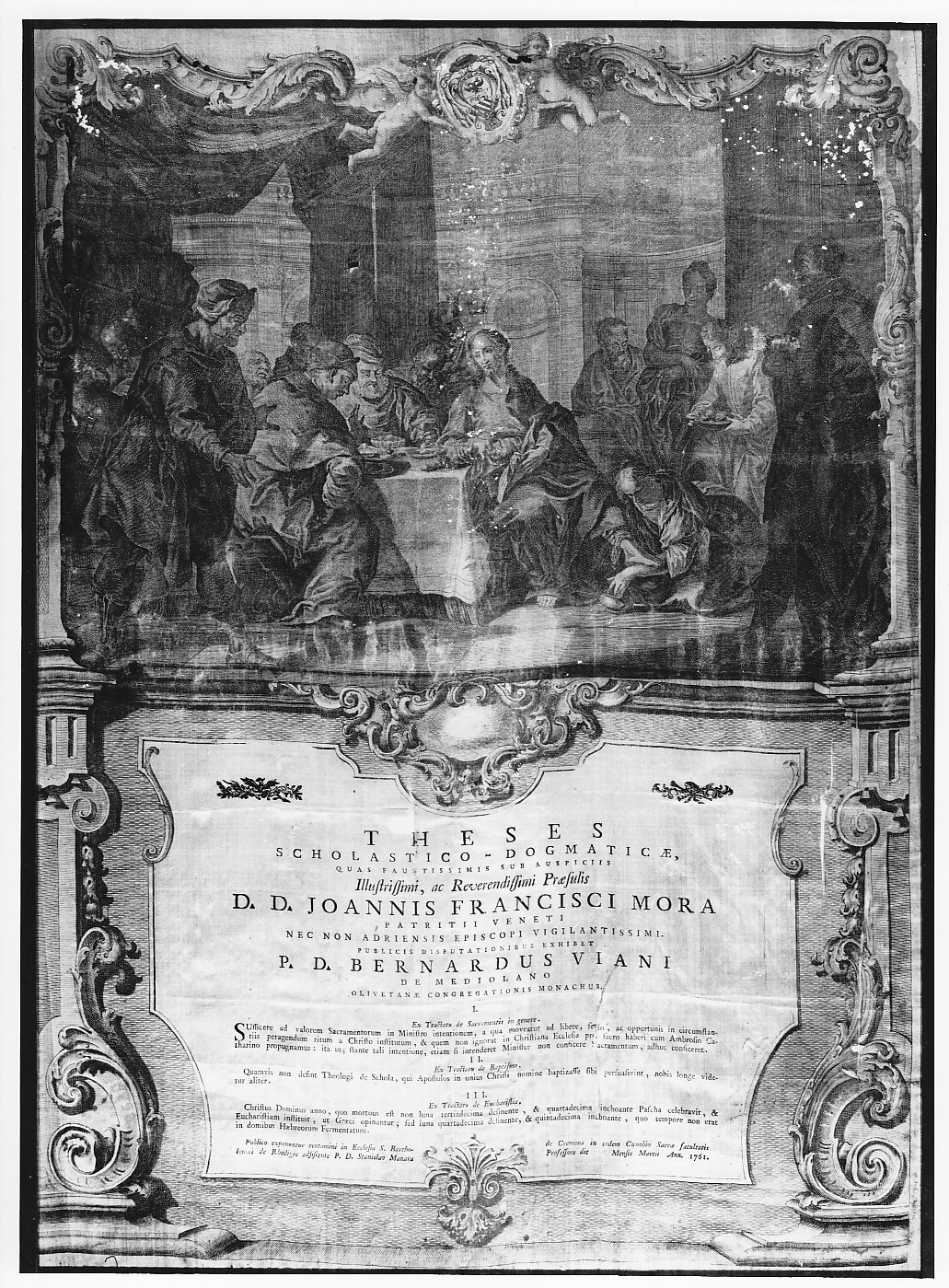 Tesi scolastico-dogmatica, opera di Bernardo Viani, monaco olivetano (stampa) - ambito lombardo (sec. XVIII)