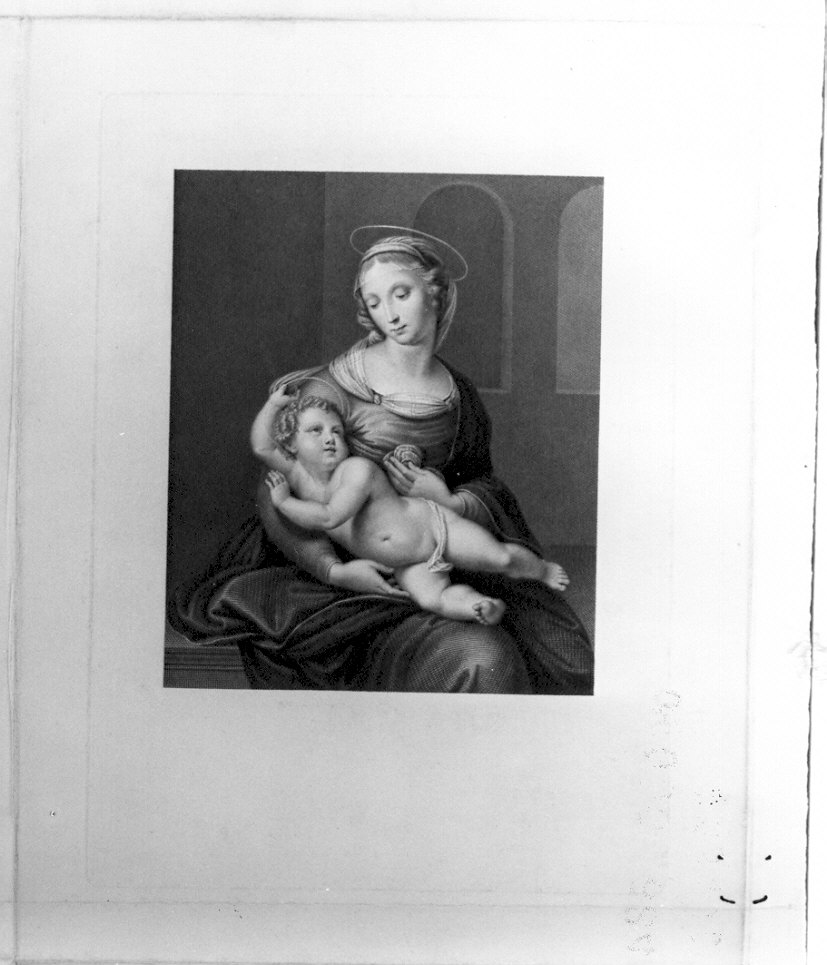 Madonna con Bambino (stampa) di Anderloni Faustino, Garavaglia Giovita (sec. XIX)