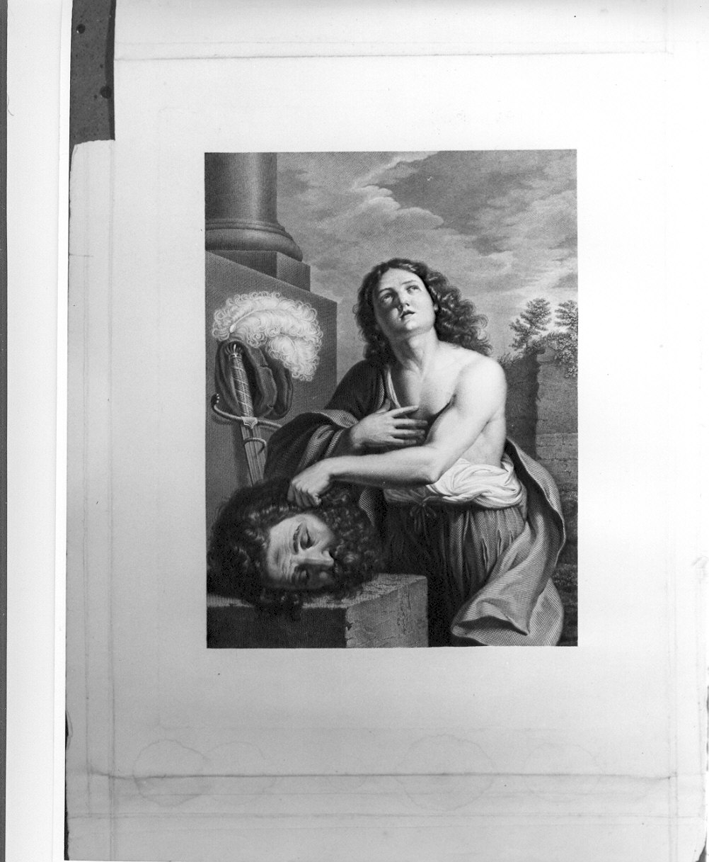 David con la testa di Golia (stampa) di Garavaglia Giovita (sec. XIX)