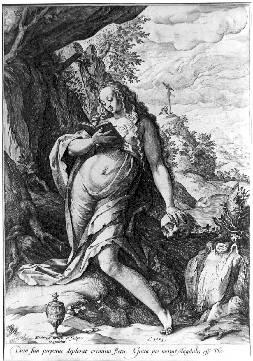 Santa Maria Maddalena (stampa) di Goltzius Hendrick (sec. XVI)
