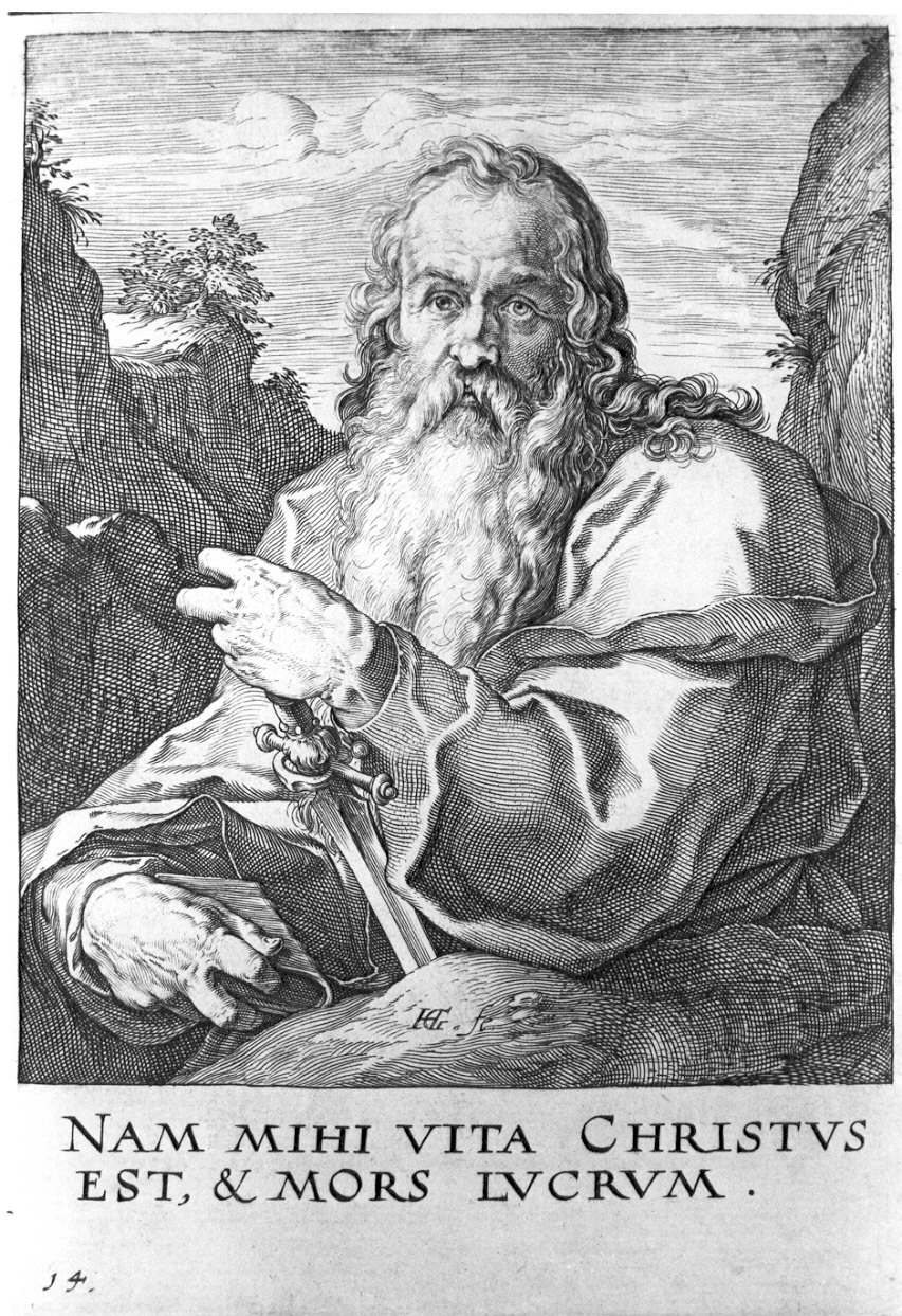 San Paolo (stampa) di Goltzius Hendrick (sec. XVI)