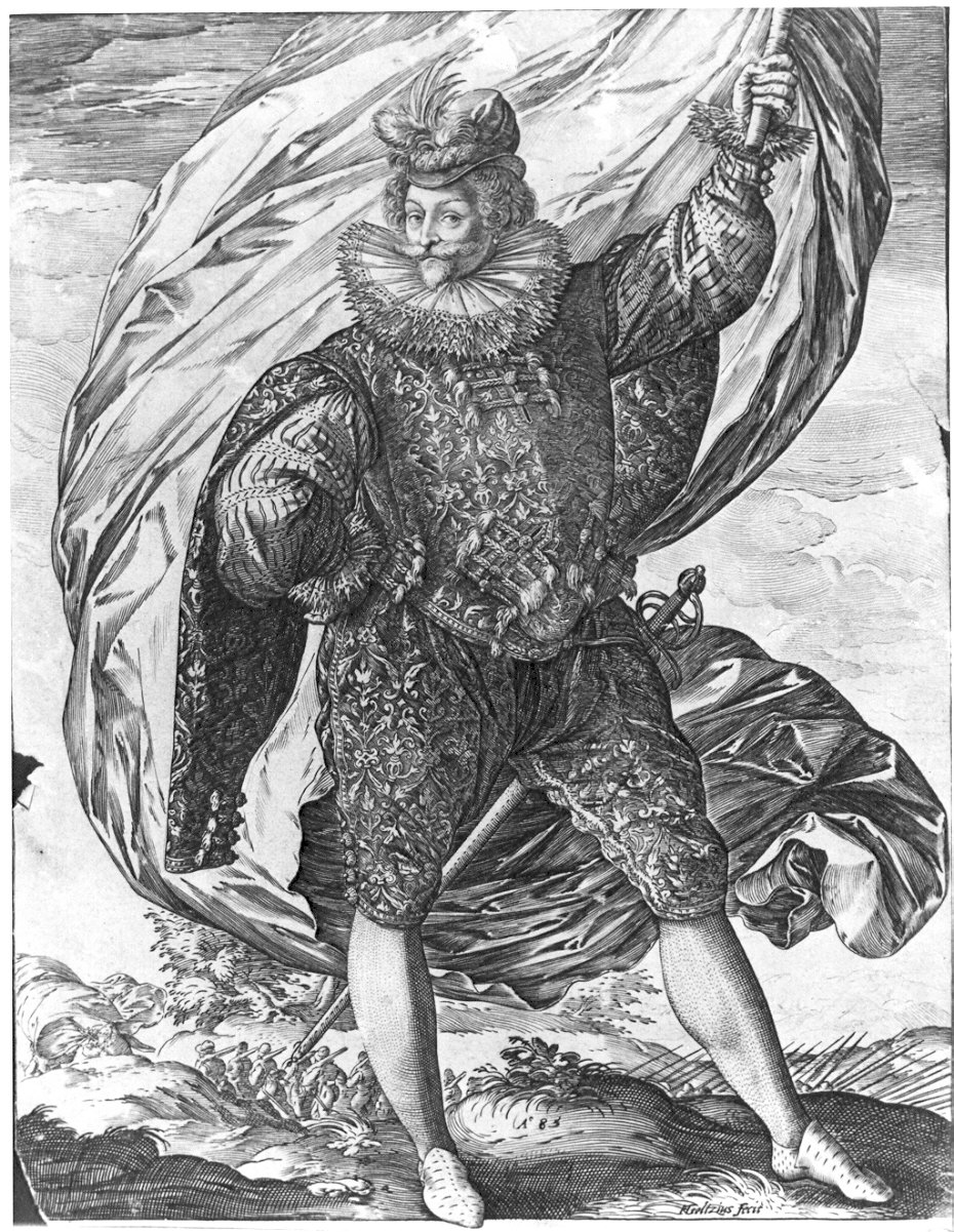 Il portabandiera (stampa) di Goltzius Hendrick (sec. XVI)