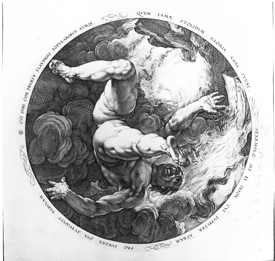 Issione (stampa) di Goltzius Hendrick, Cornelisz van Haarlem Cornelis (sec. XVI)