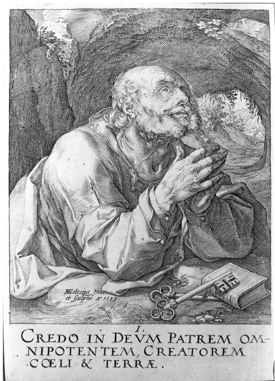 San Pietro Apostolo (stampa) di Goltzius Hendrick (sec. XVI)