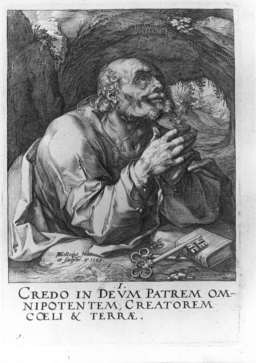 San Pietro Apostolo (stampa) di Goltzius Hendrick (sec. XVI)