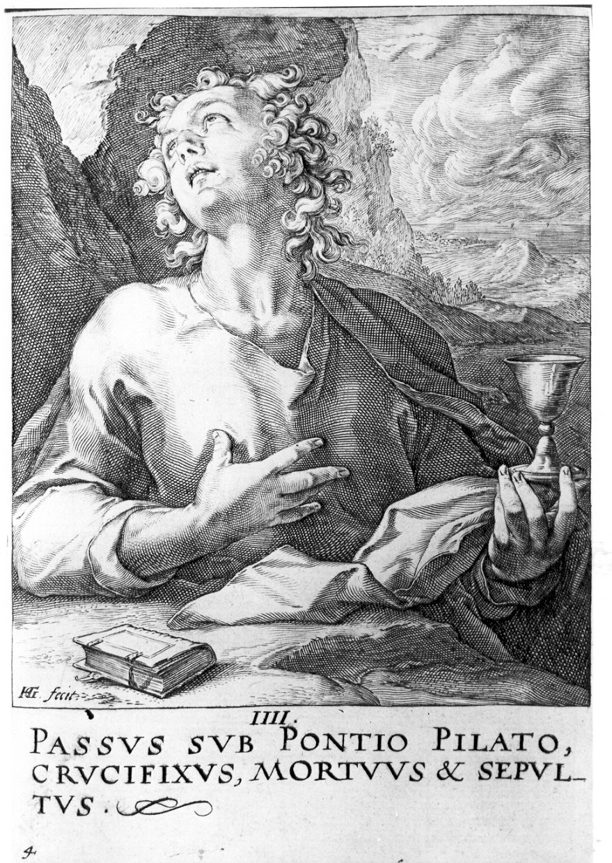 Apostolo Giovanni (stampa) di Goltzius Hendrick (sec. XVI)