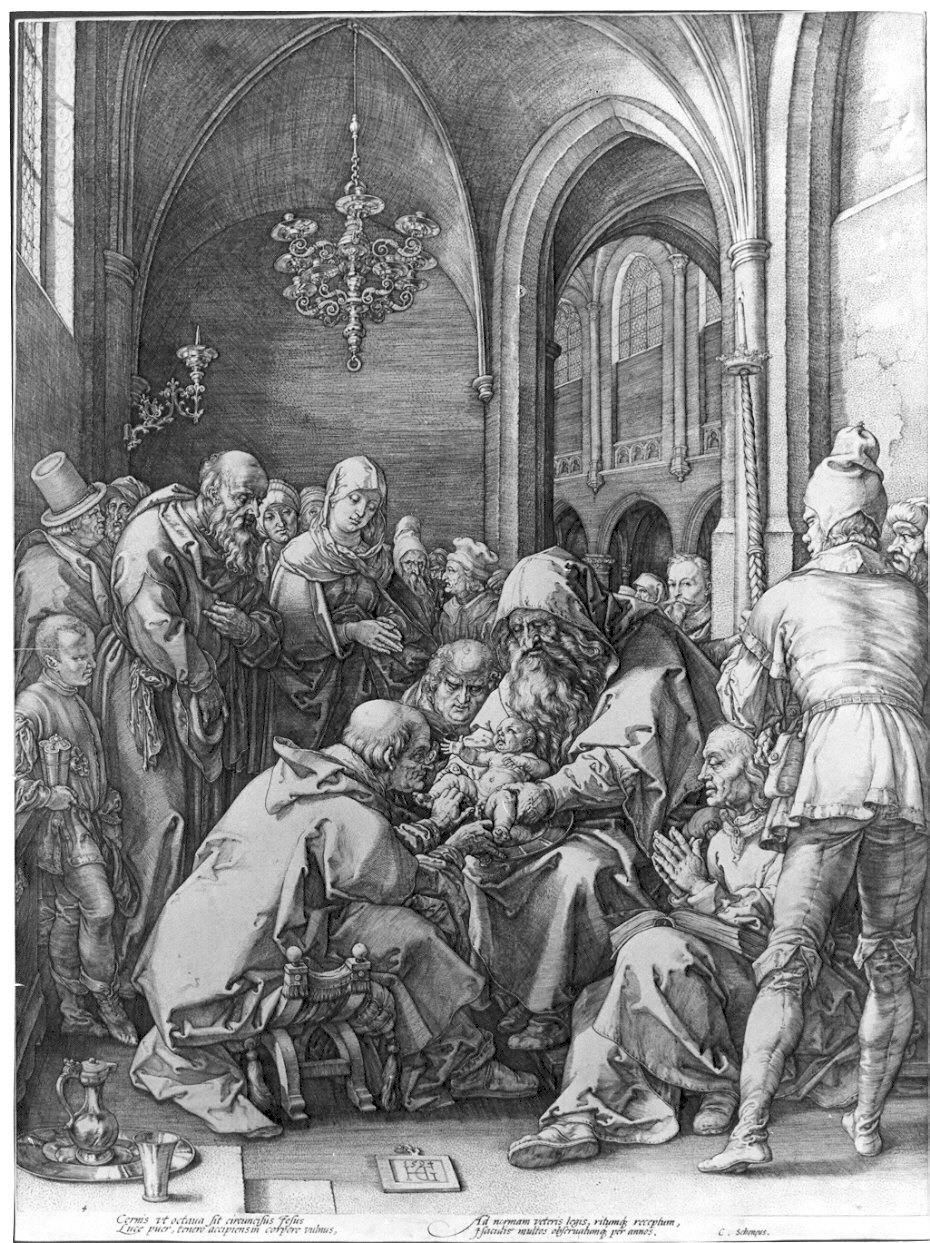 circoncisione di Gesù Bambino (stampa) di Goltzius Hendrick (attribuito) (sec. XVI)
