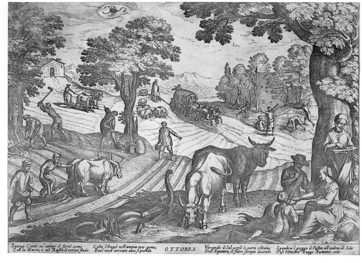 ottobre (stampa) di Tempesta Antonio (sec. XVI)