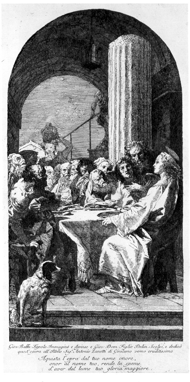 ultima cena (stampa) di Tiepolo Gian Domenico, Tiepolo Giovanni Battista (sec. XVIII)