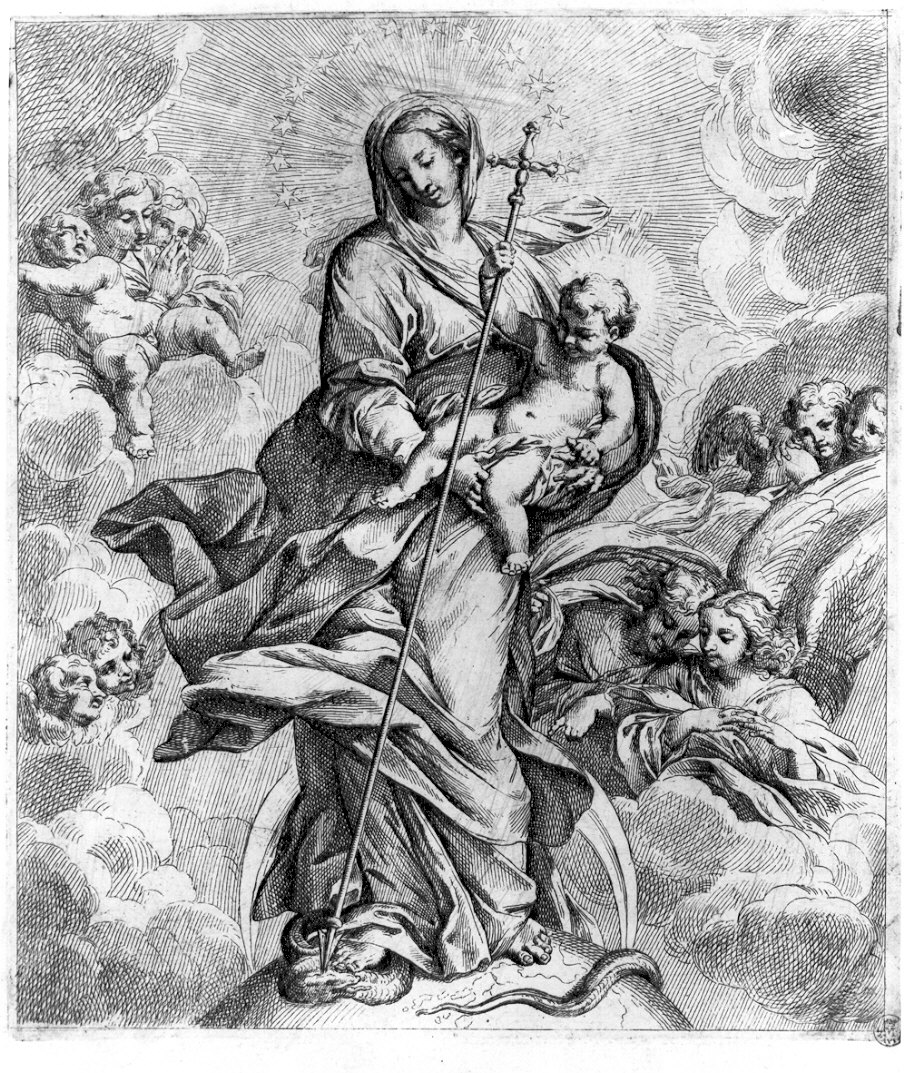 Immacolata Concezione (stampa) di Maratta Carlo (attribuito) (sec. XVII)