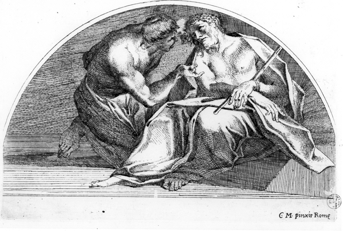 Cristo deriso (stampa) di Maratta Carlo (attribuito) (sec. XVII)