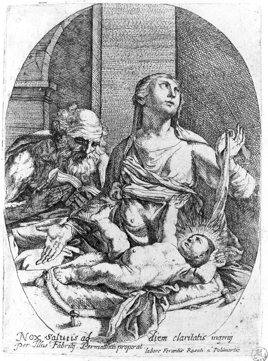 Sacra Famiglia (stampa) di Rosati Ferrante (sec. XVII)