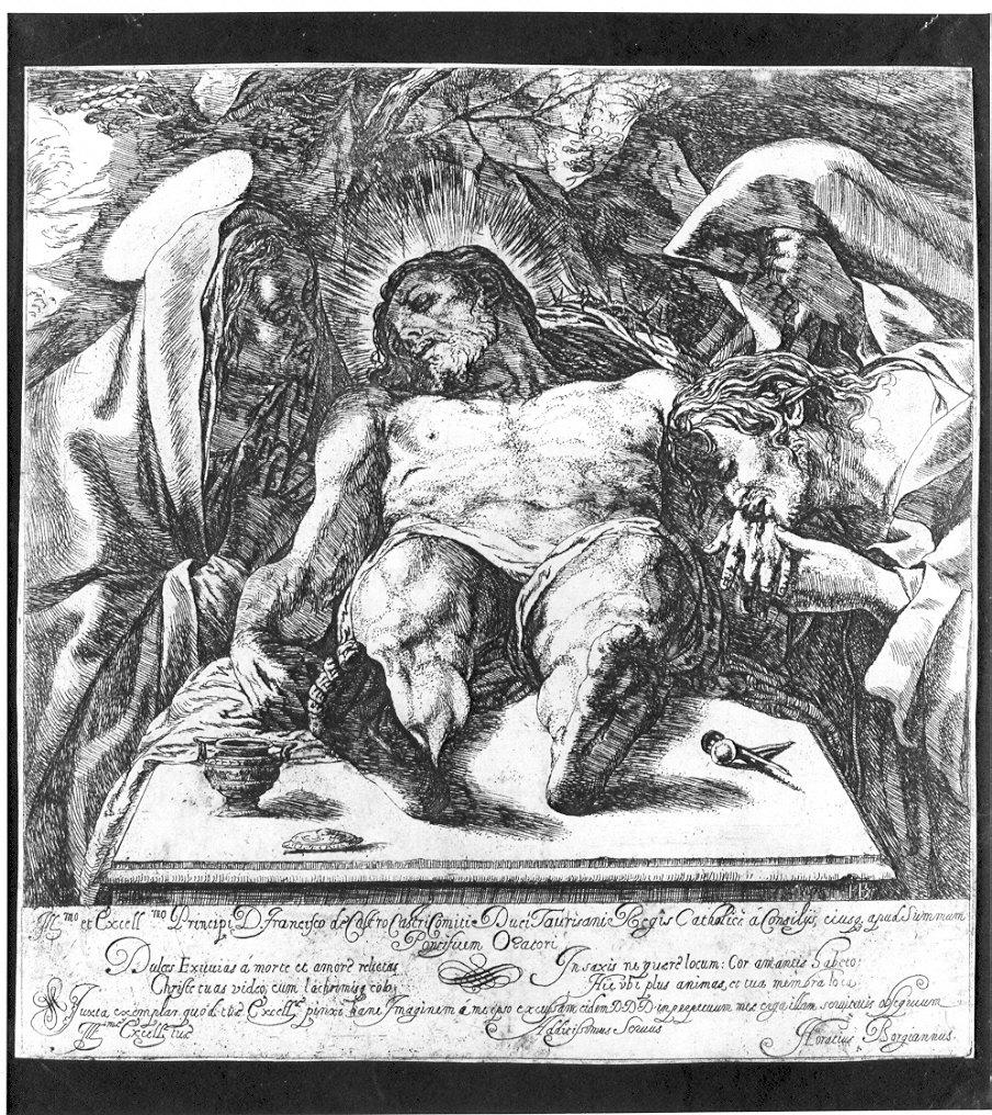 Cristo morto (stampa) di Borgianni Orazio (sec. XVII)