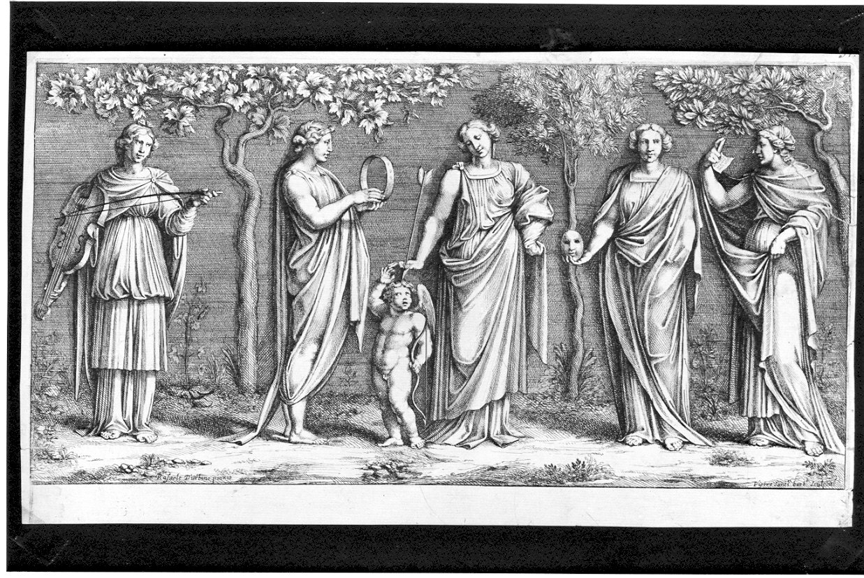figure femminili (stampa) di Sanzio Raffaello, Bartoli Pietro Sante (sec. XVIII)