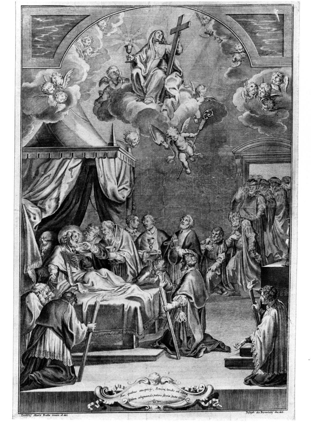 morte di San Petronio (stampa) di Benedetti Giuseppe, Fratta Domenico Maria (metà sec. XVIII)