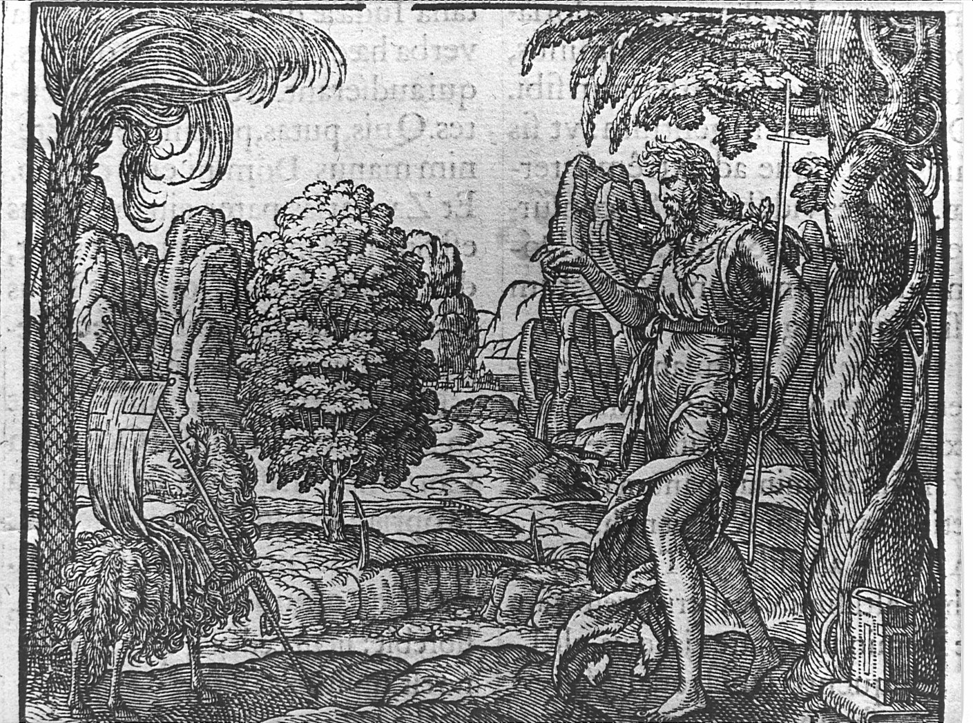 San Giovanni Battista (stampa, elemento d'insieme) - ambito fiammingo (sec. XVI)